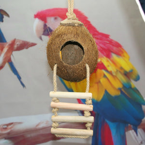 Wood Climbing Ladder with Grinded Coconut Shell