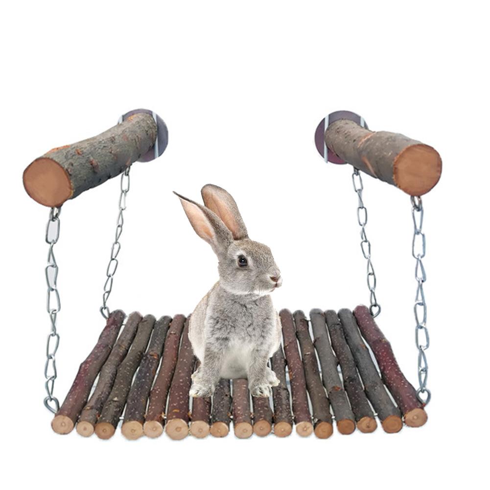 Rabbit Wooden Branch Swing